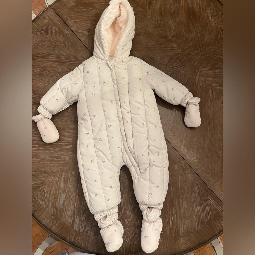 Zara Baby Girls Snowsuit- Size 9-12 months